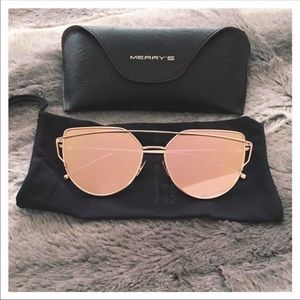 Rose gold sun glasses